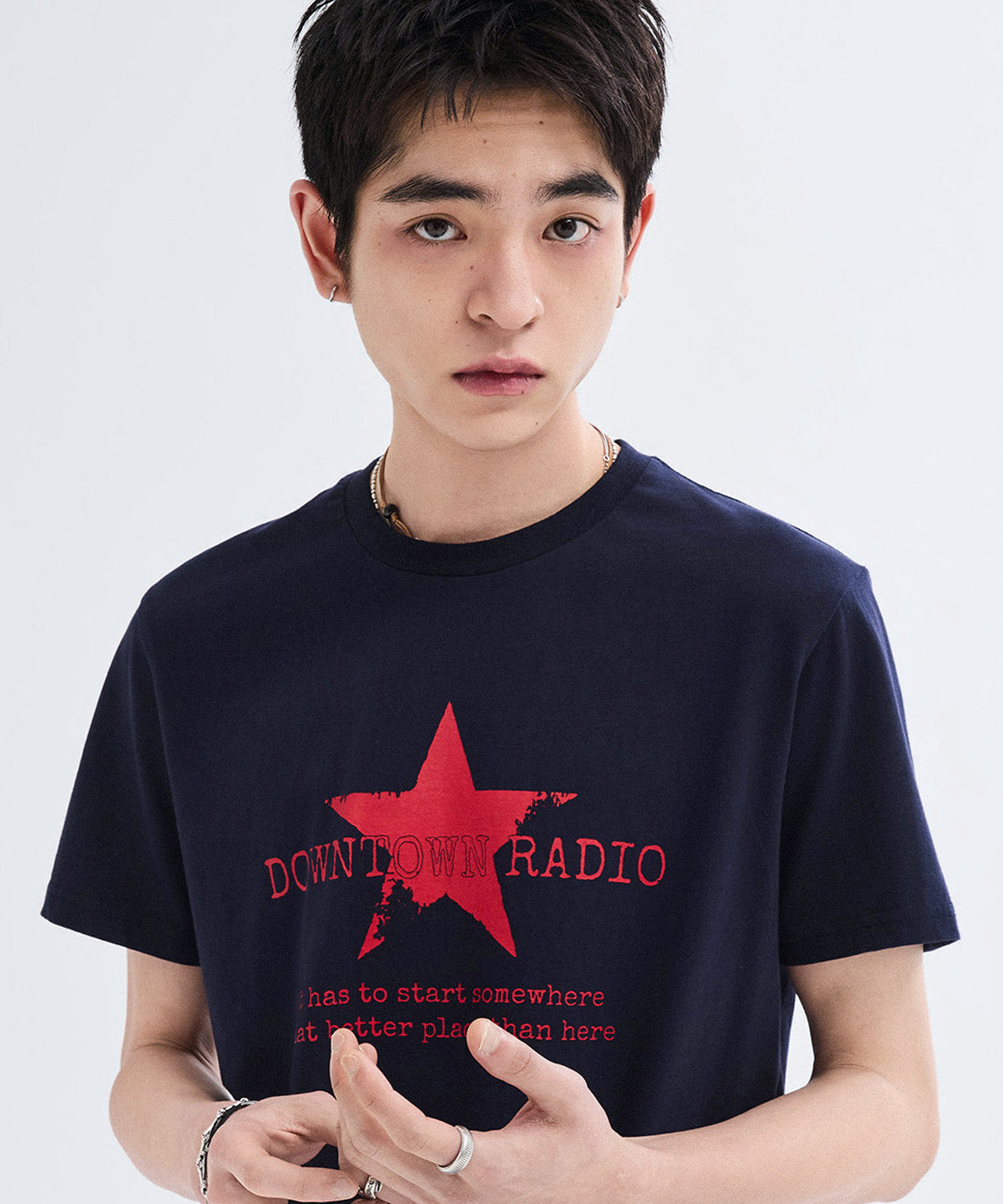 Vintage Star Graphic T-Shirt [Navy]