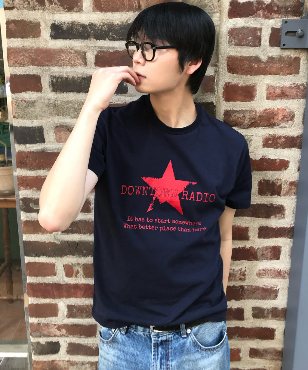 Vintage Star Graphic T-Shirt [Navy]