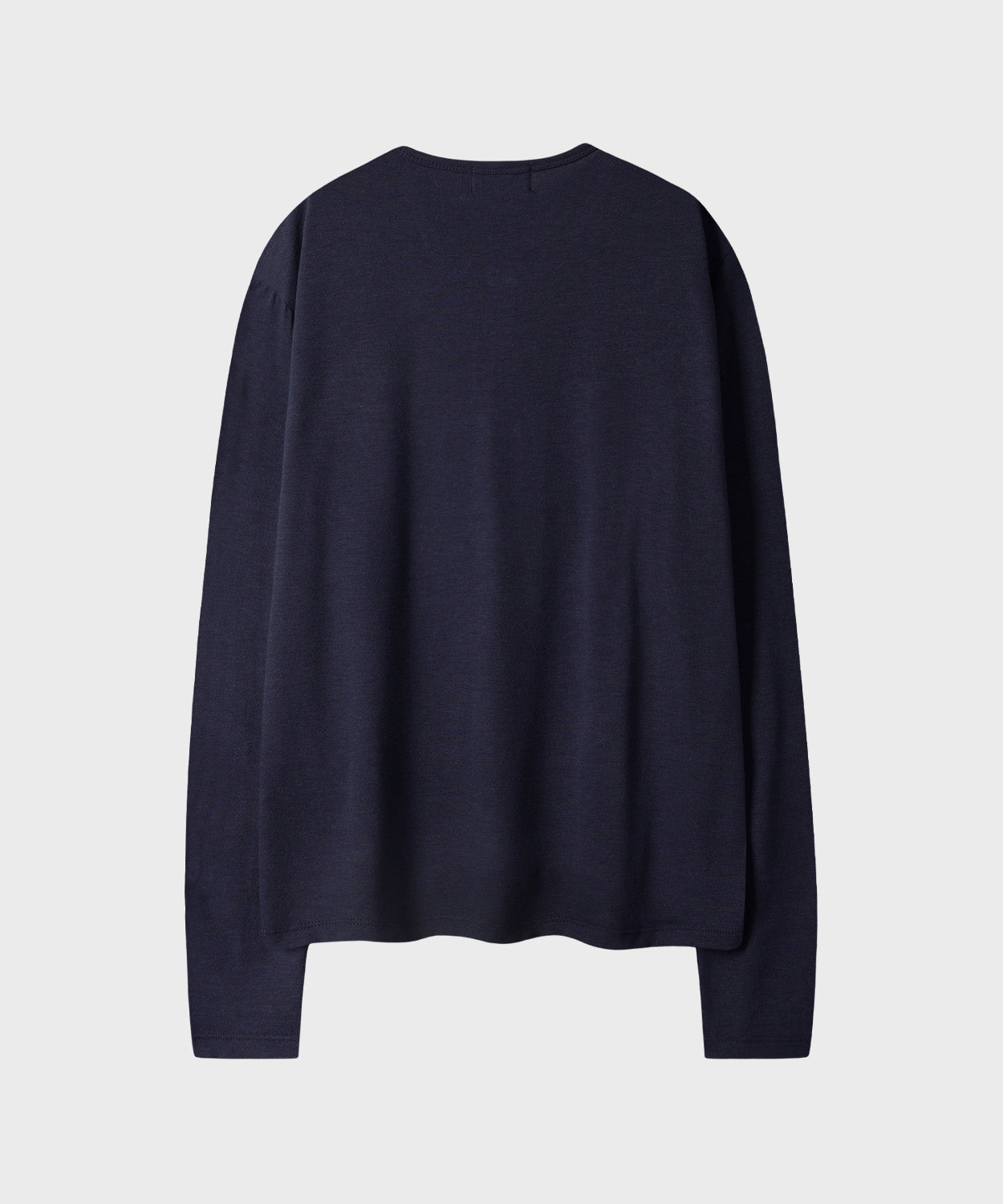 Soft Henley Neck Long Sleeve T-Shirt [Navy]
