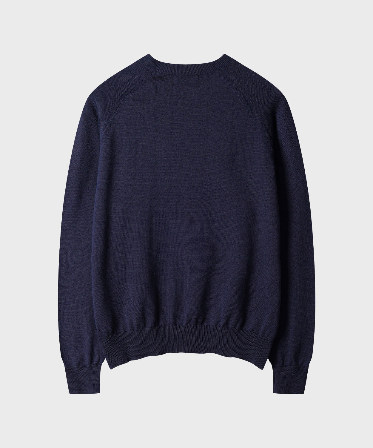 Diagonal Henley Neck Crop Knit [Navy]