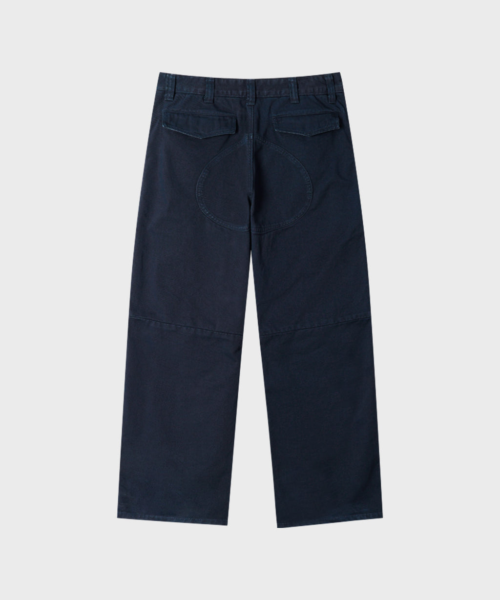 Side Zipper Garment Dyed Cargo Pants [Navy]
