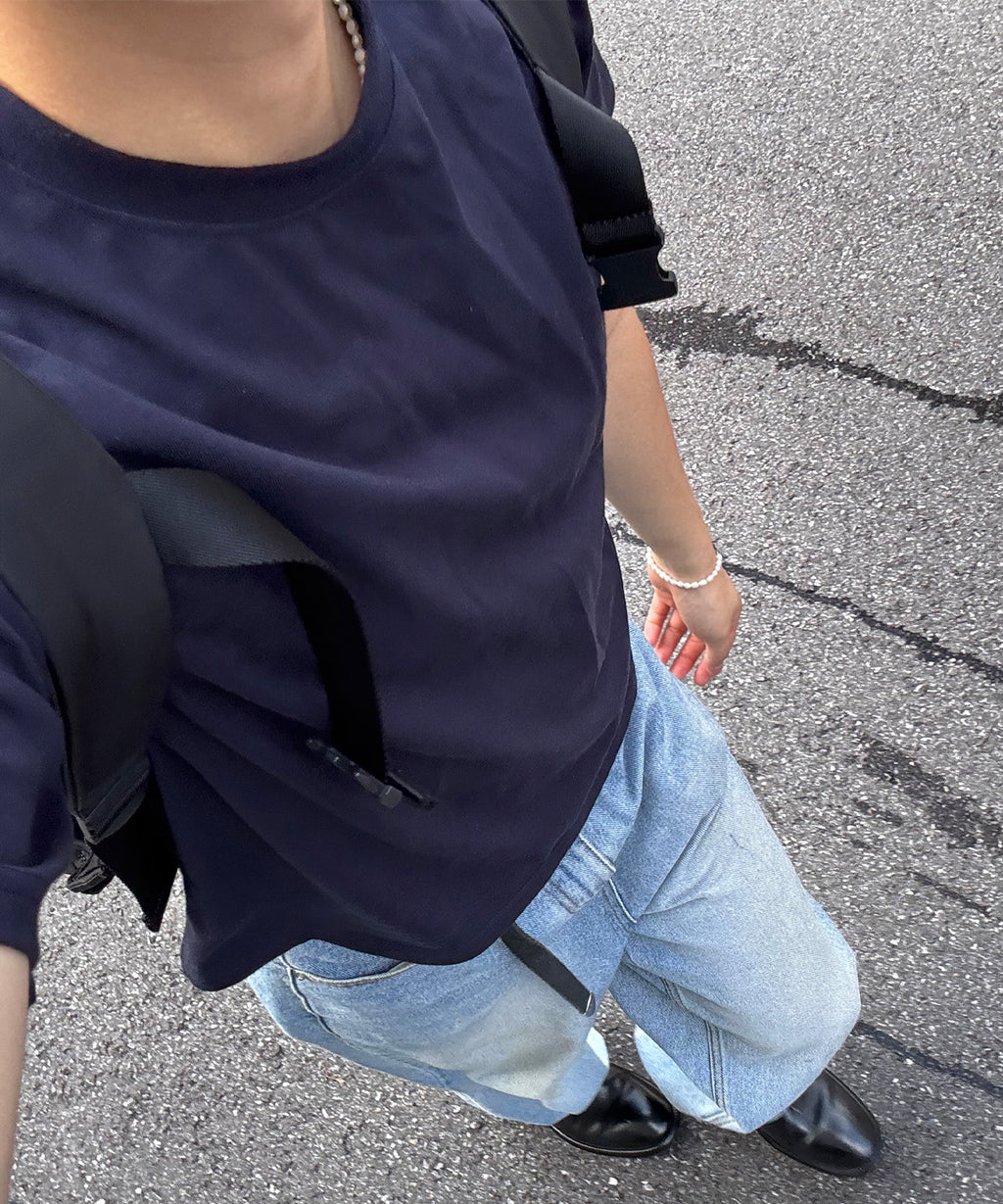 Essential Crop T-Shirt [Navy]