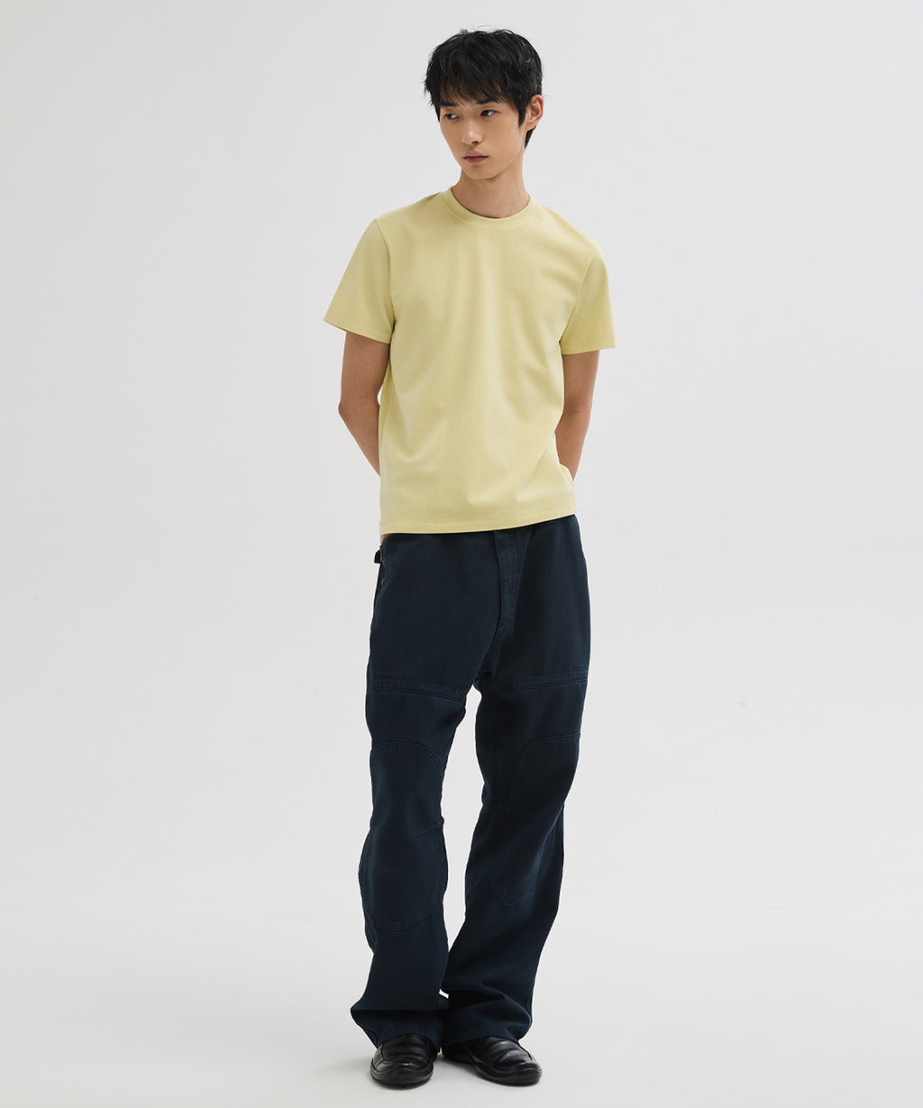 Side Zipper Garment Dyed Cargo Pants [Navy]
