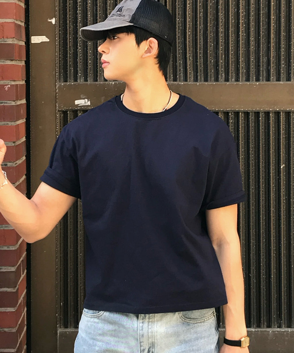 Essential Crop T-Shirt [Navy]
