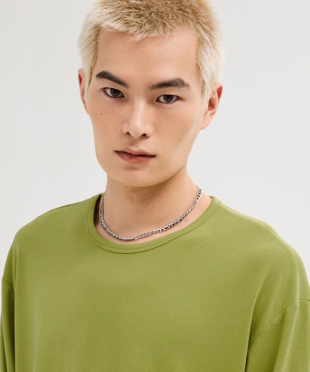 Soft Round Long Sleeve T-Shirt [Olive]