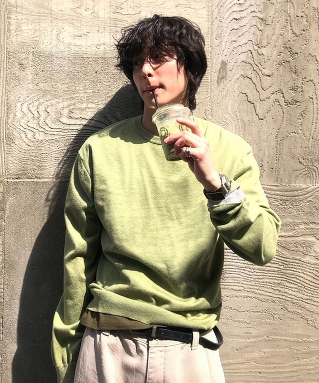 Soft Layer Round Knit [Olive]