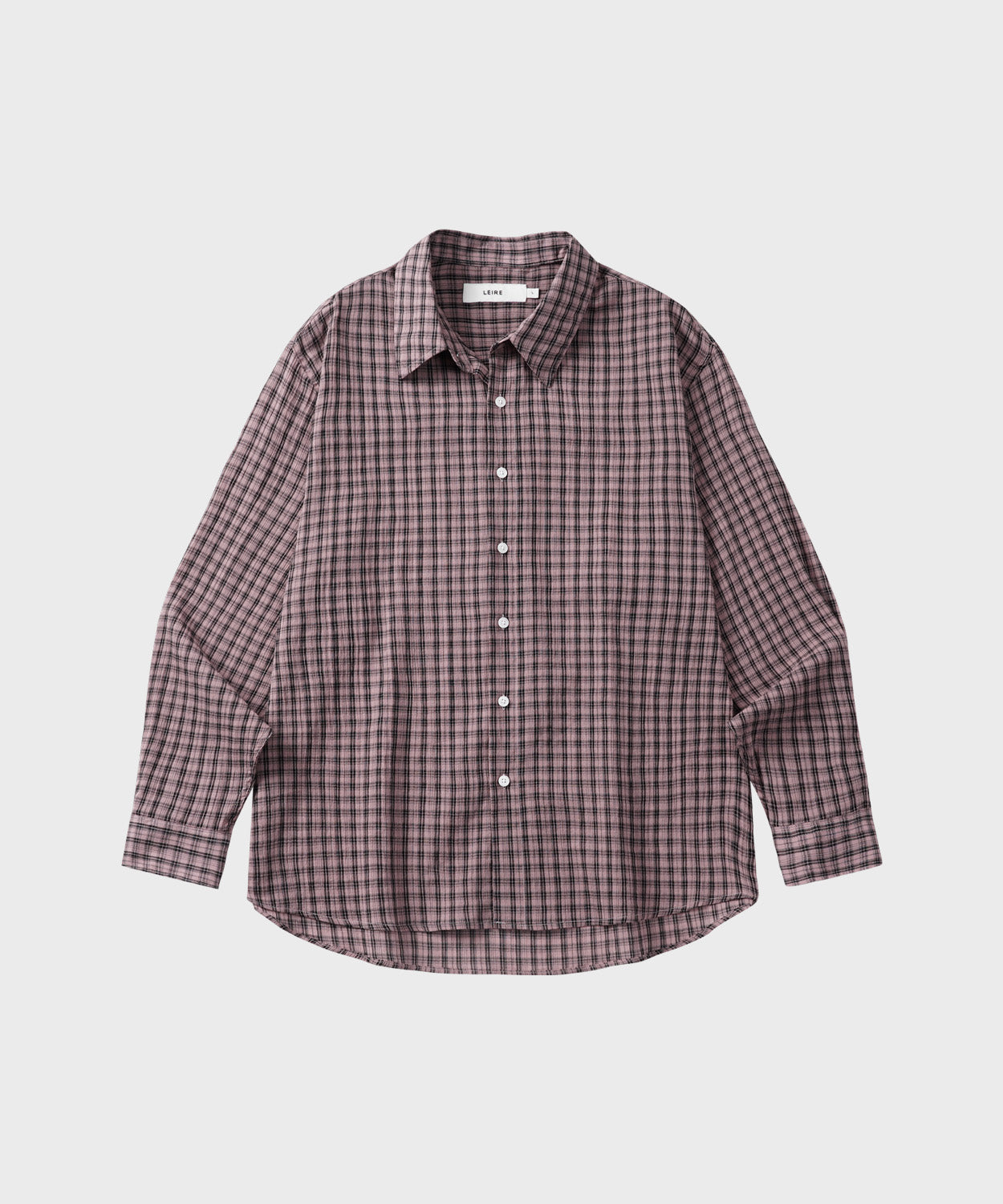 Essential Seersucker Check Shirt [Pink]