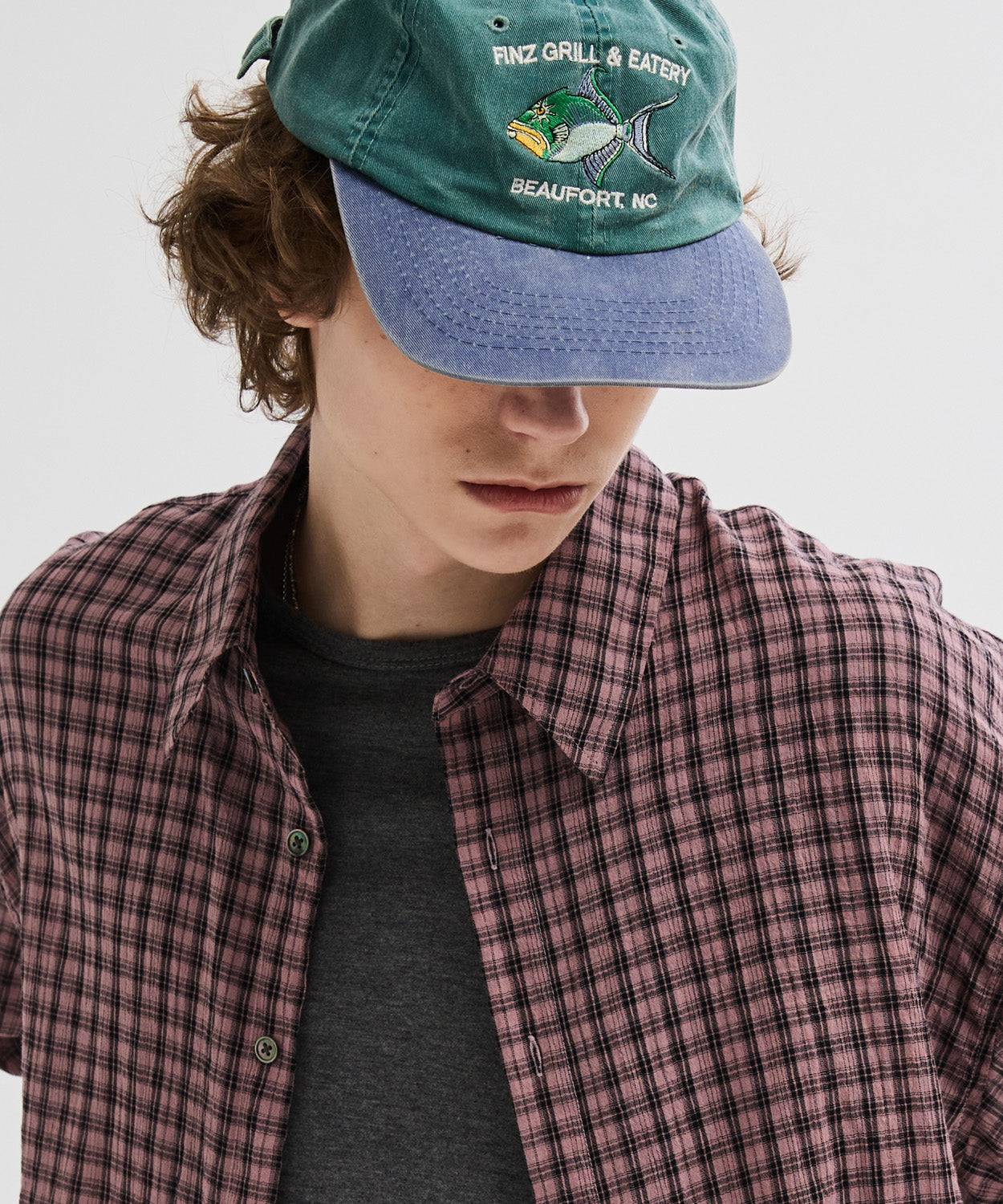 Essential Seersucker Check Shirt [Pink]