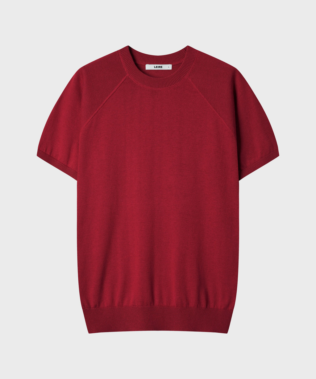 Vintage Fit Raglan Short Sleeve Knit [Red]