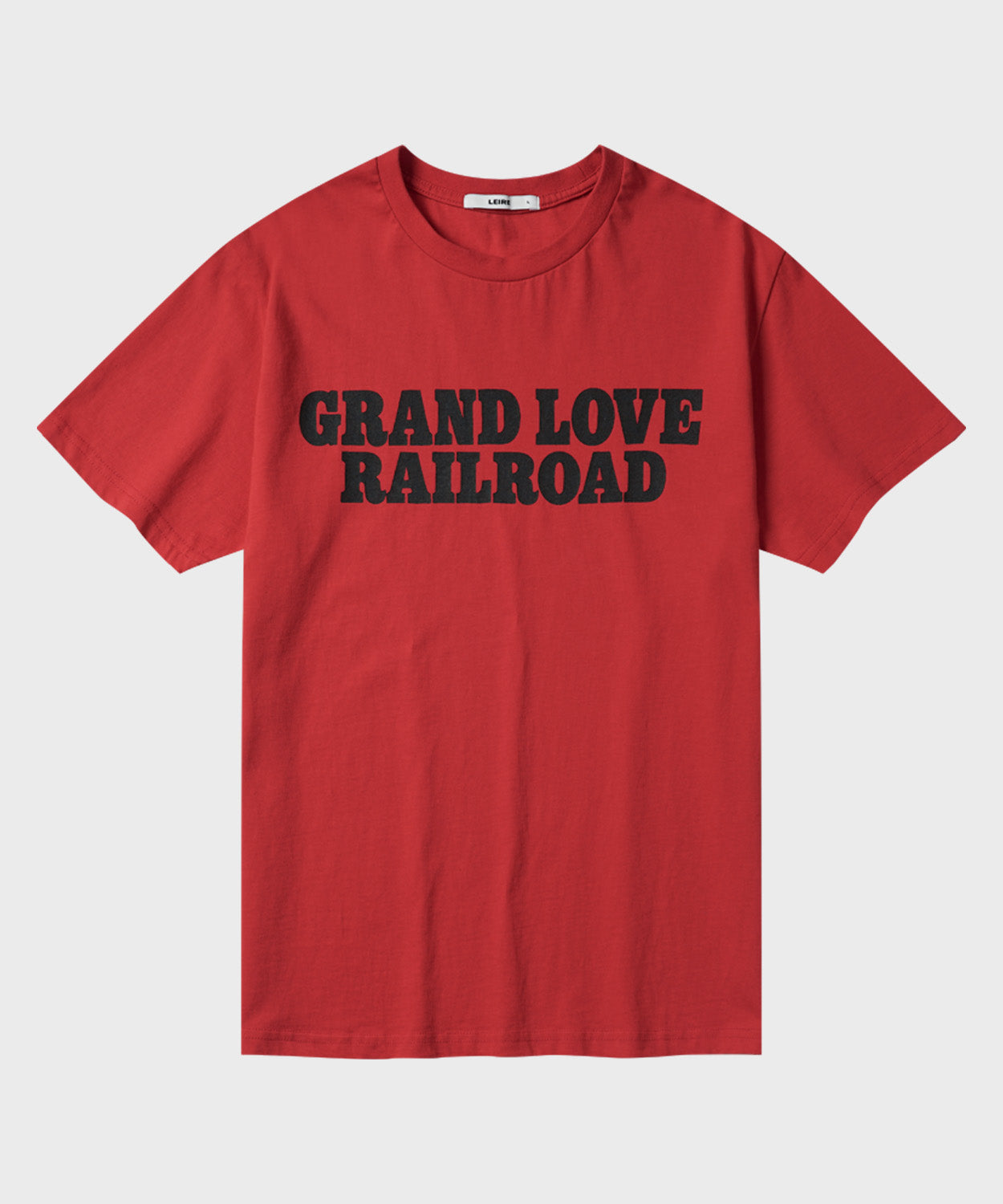 Vintage Lettering Print T-Shirt [Red]