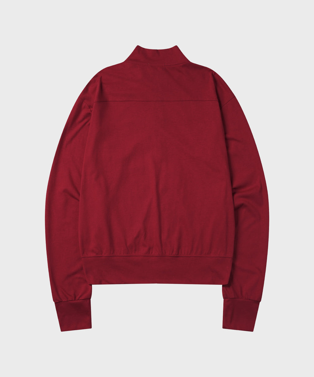 Slim Fit Light Jersey Zip-Up [Vintage Red]