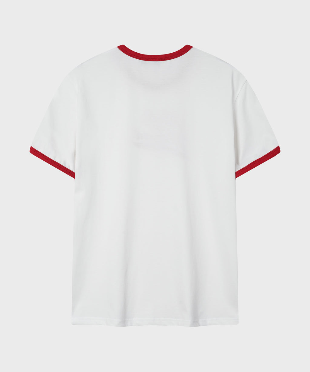 Ringer Point Graphic T-Shirt [Red]