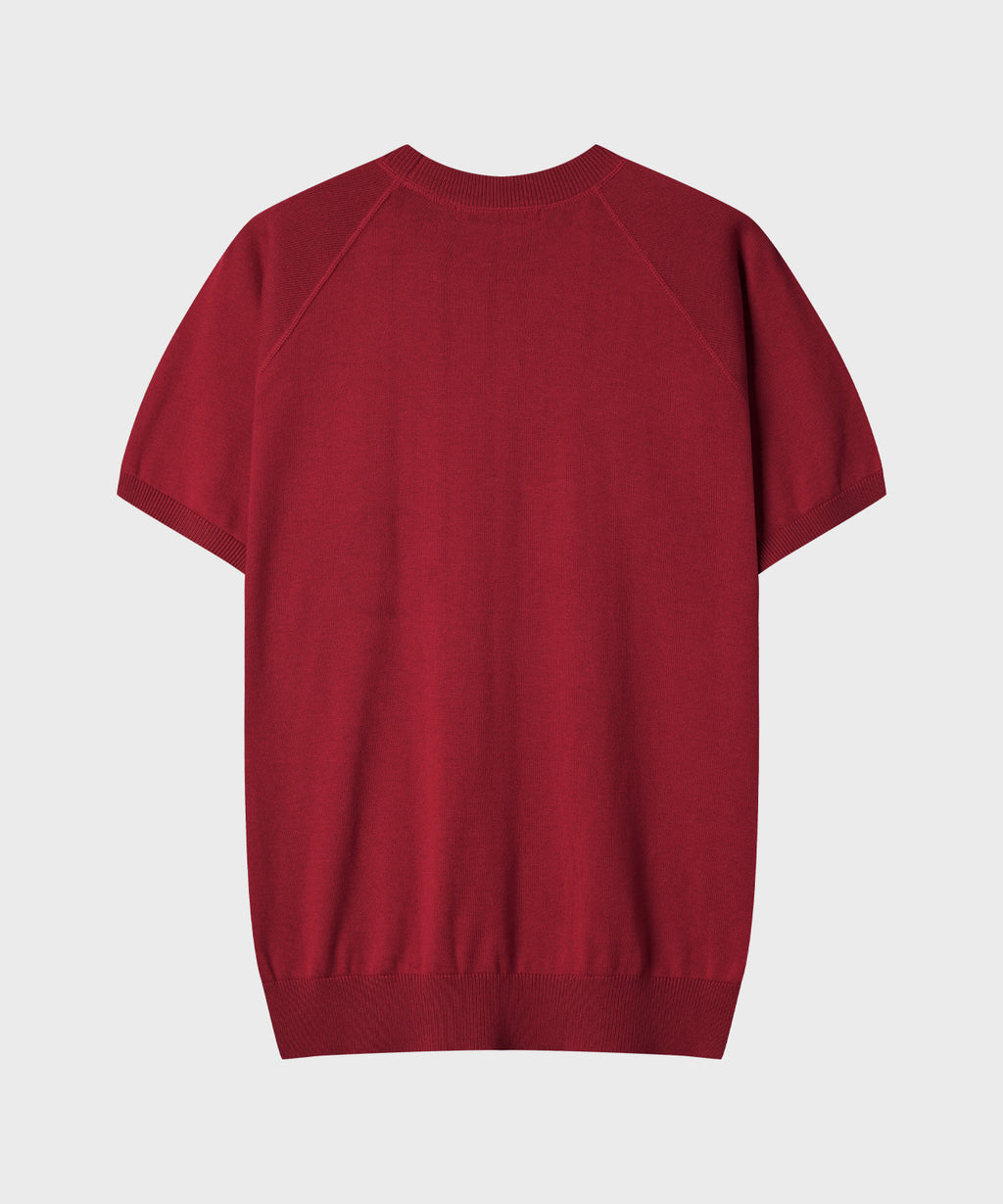 Vintage Fit Raglan Short Sleeve Knit [Red]