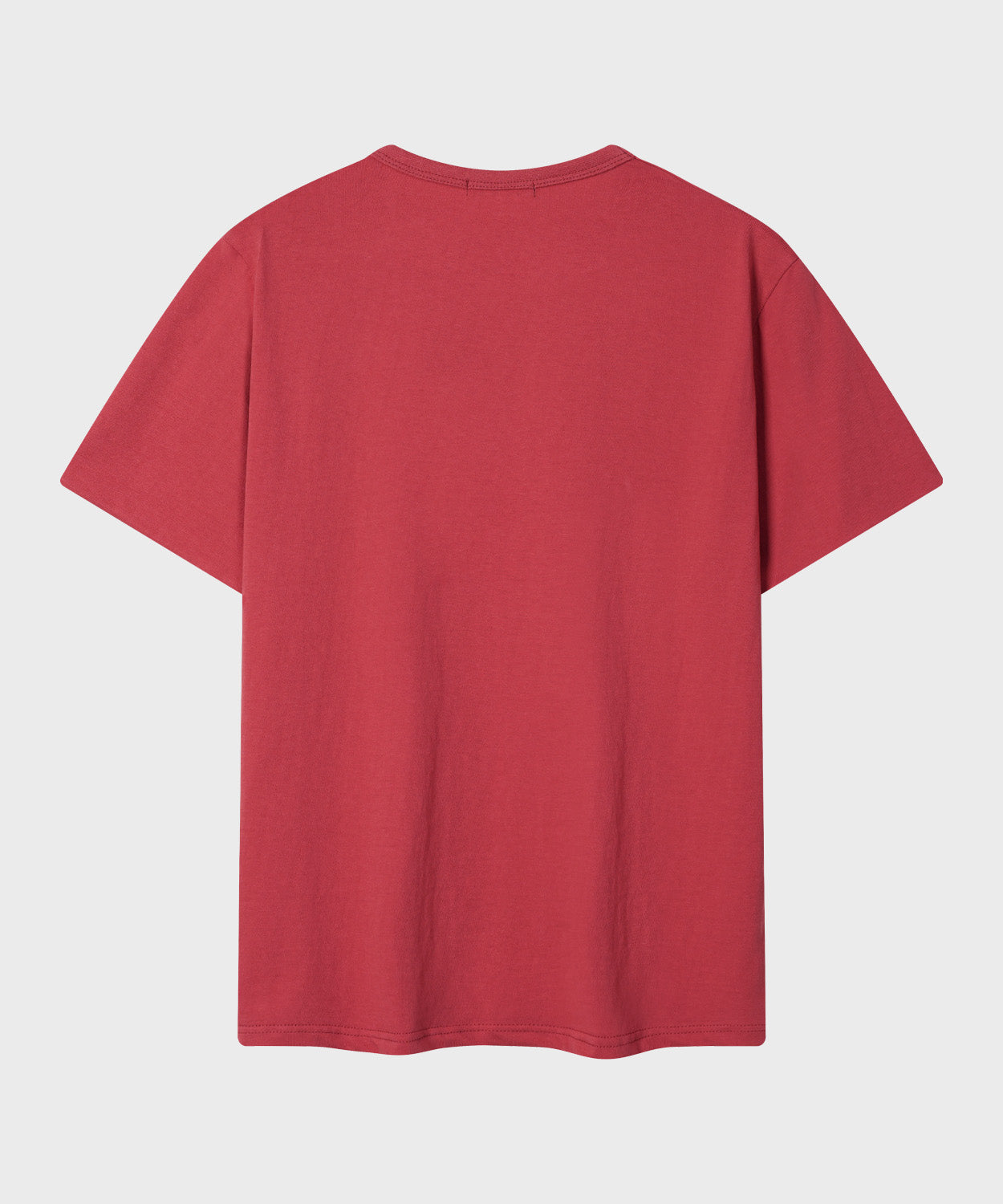 Color Layered Roll-Up T-Shirt [Red]