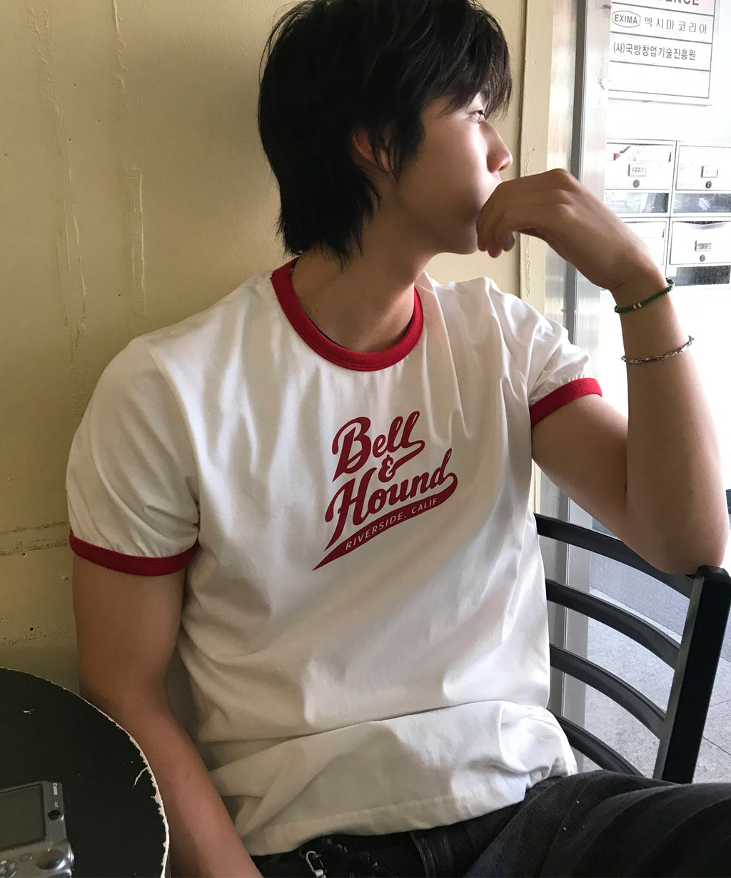 Ringer Point Graphic T-Shirt [Red]