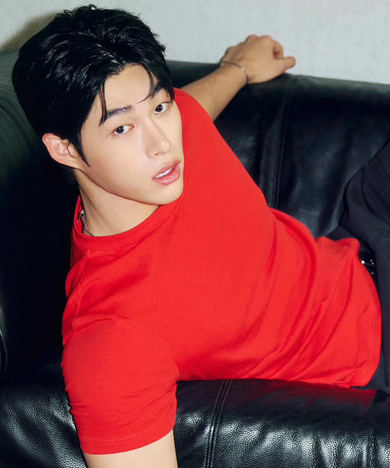 90s Vintage Fit Washed T-Shirt [Red]