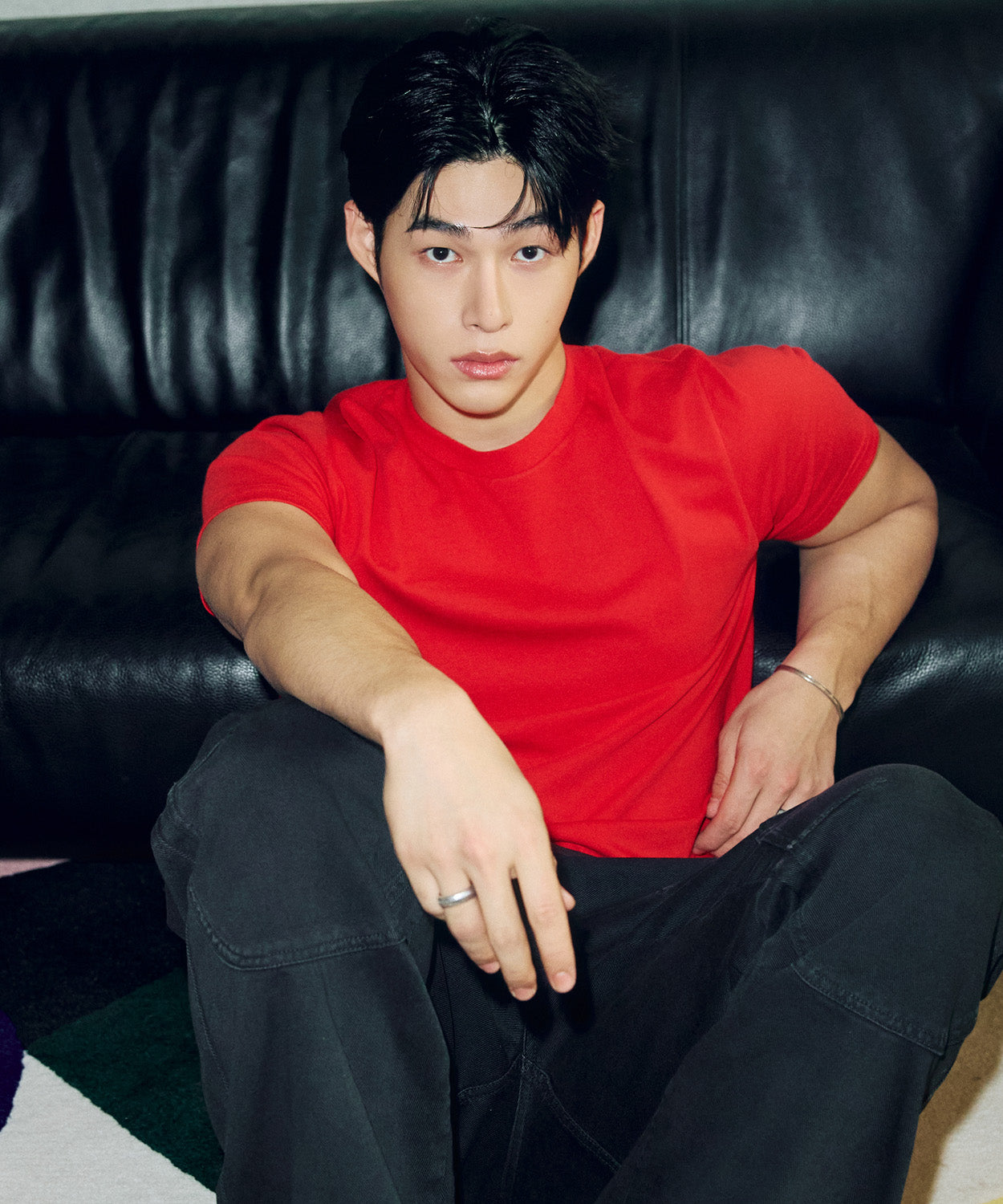 90s Vintage Fit Washed T-Shirt [Red]