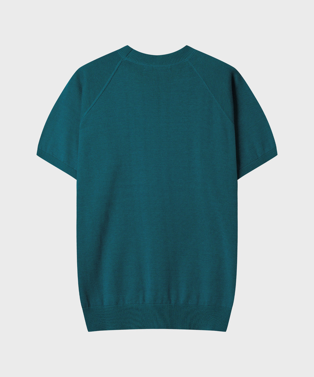 Vintage Fit Raglan Short Sleeve Knit [Teal Green]