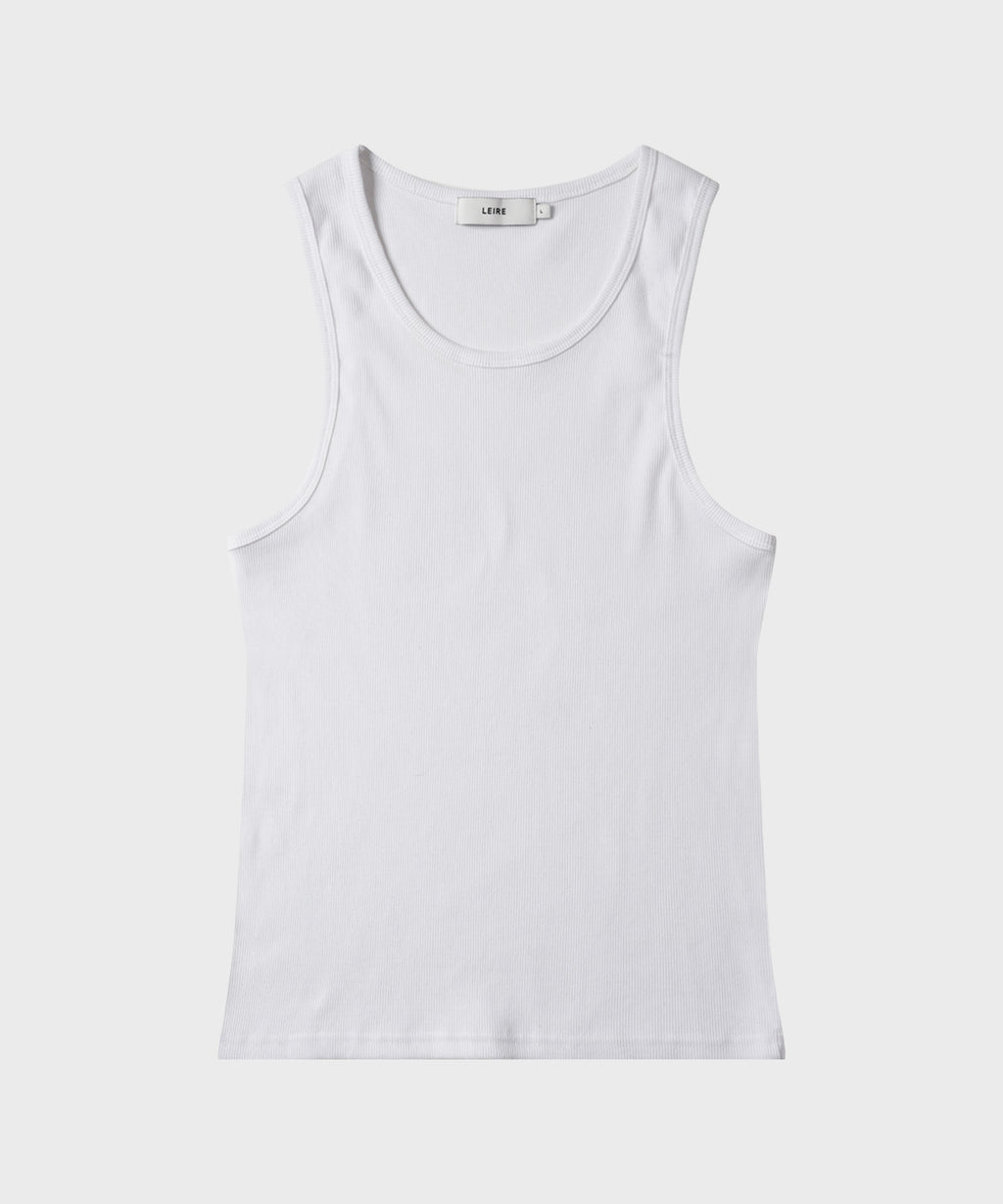 Essential Ribbed Sleeveless [White]