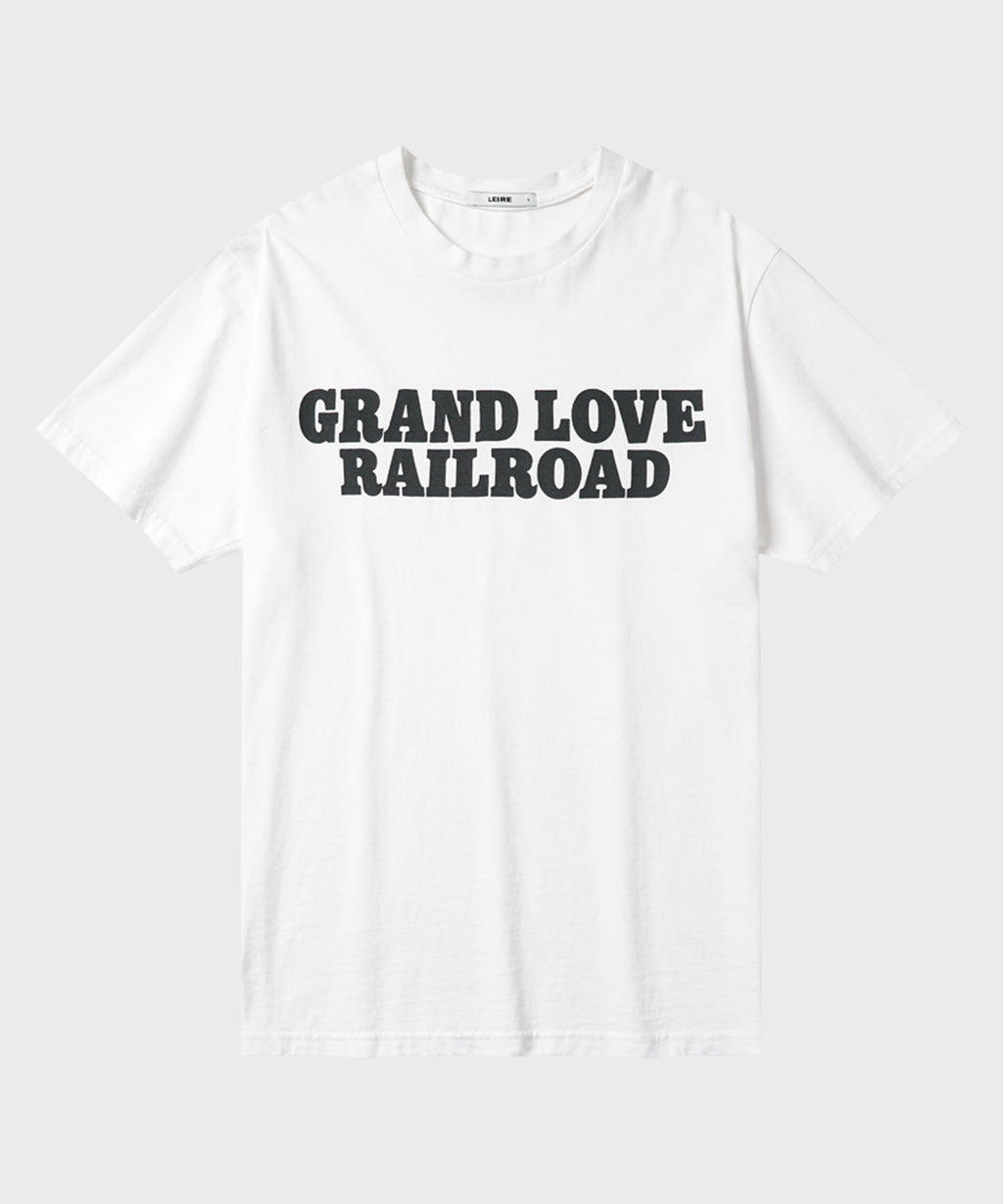 Vintage Lettering Print T-Shirt [White]