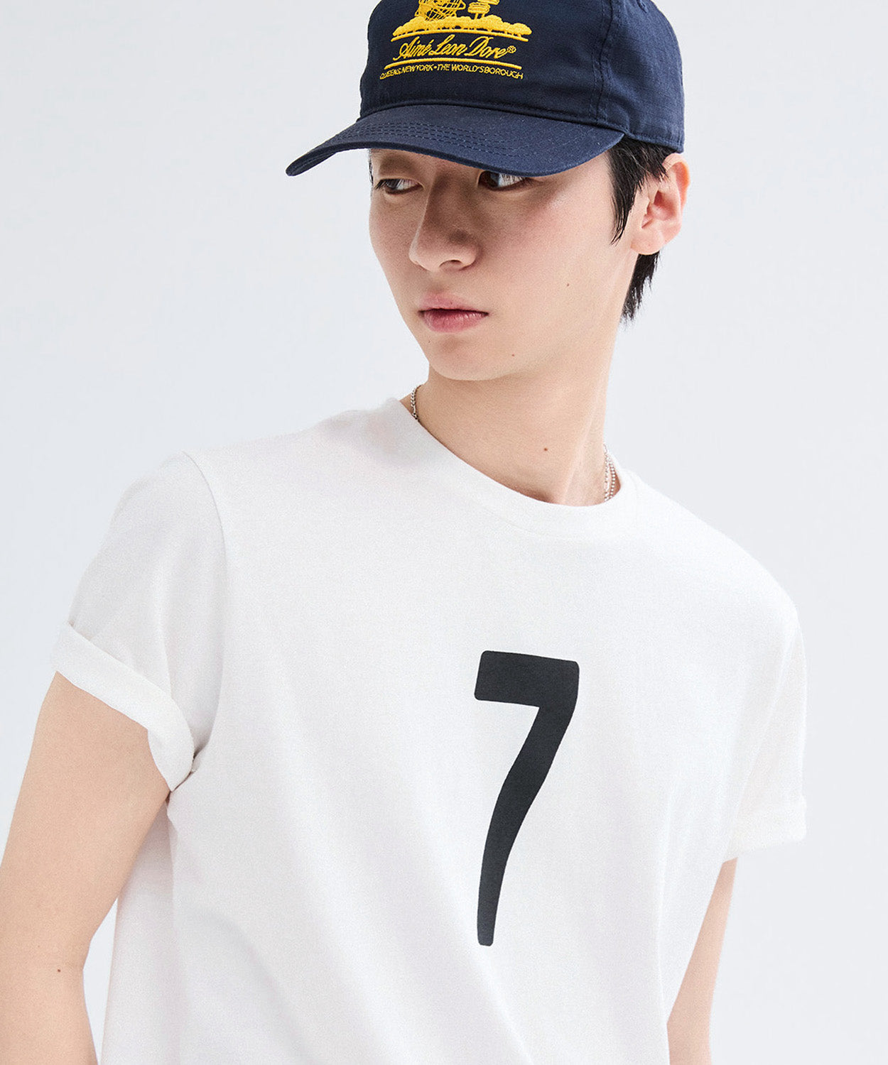 Vintage Number Print T-Shirt [White]
