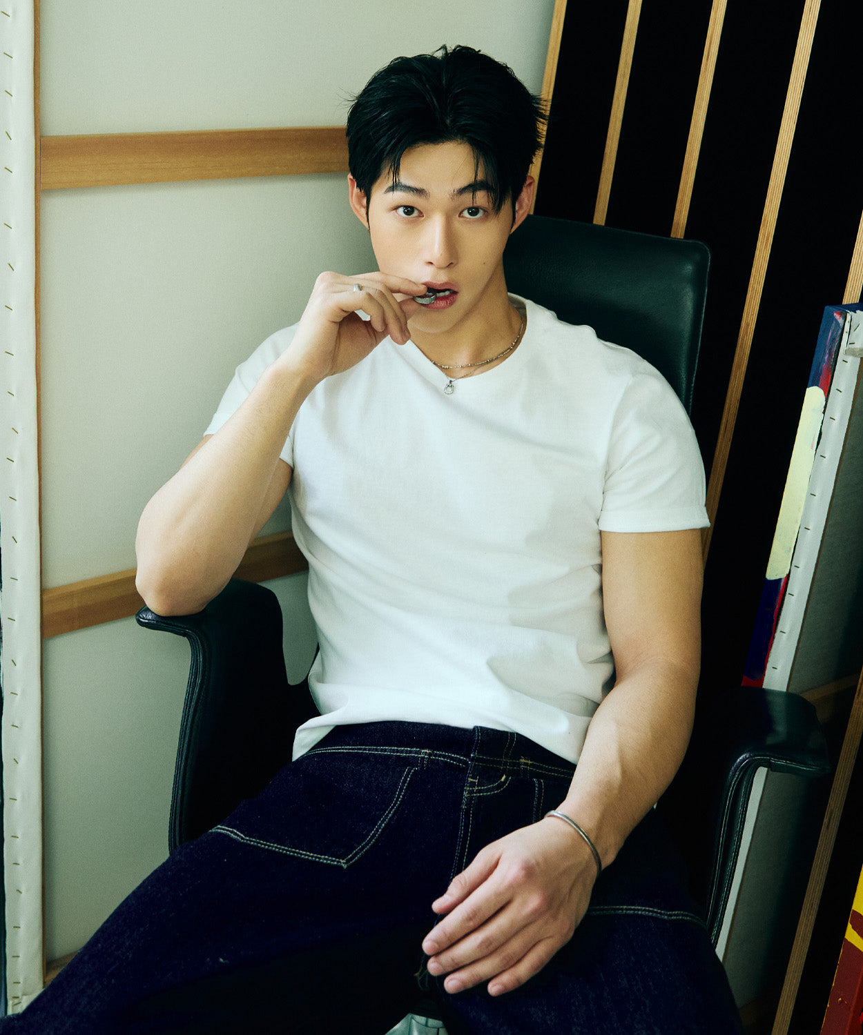 90s Vintage Fit Washed T-Shirt [White]