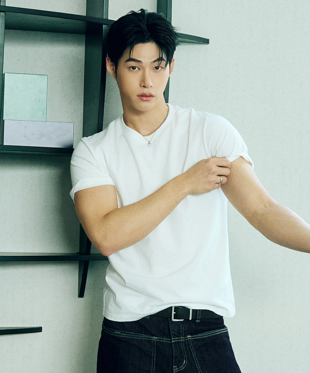 90s Vintage Fit Washed T-Shirt [White]