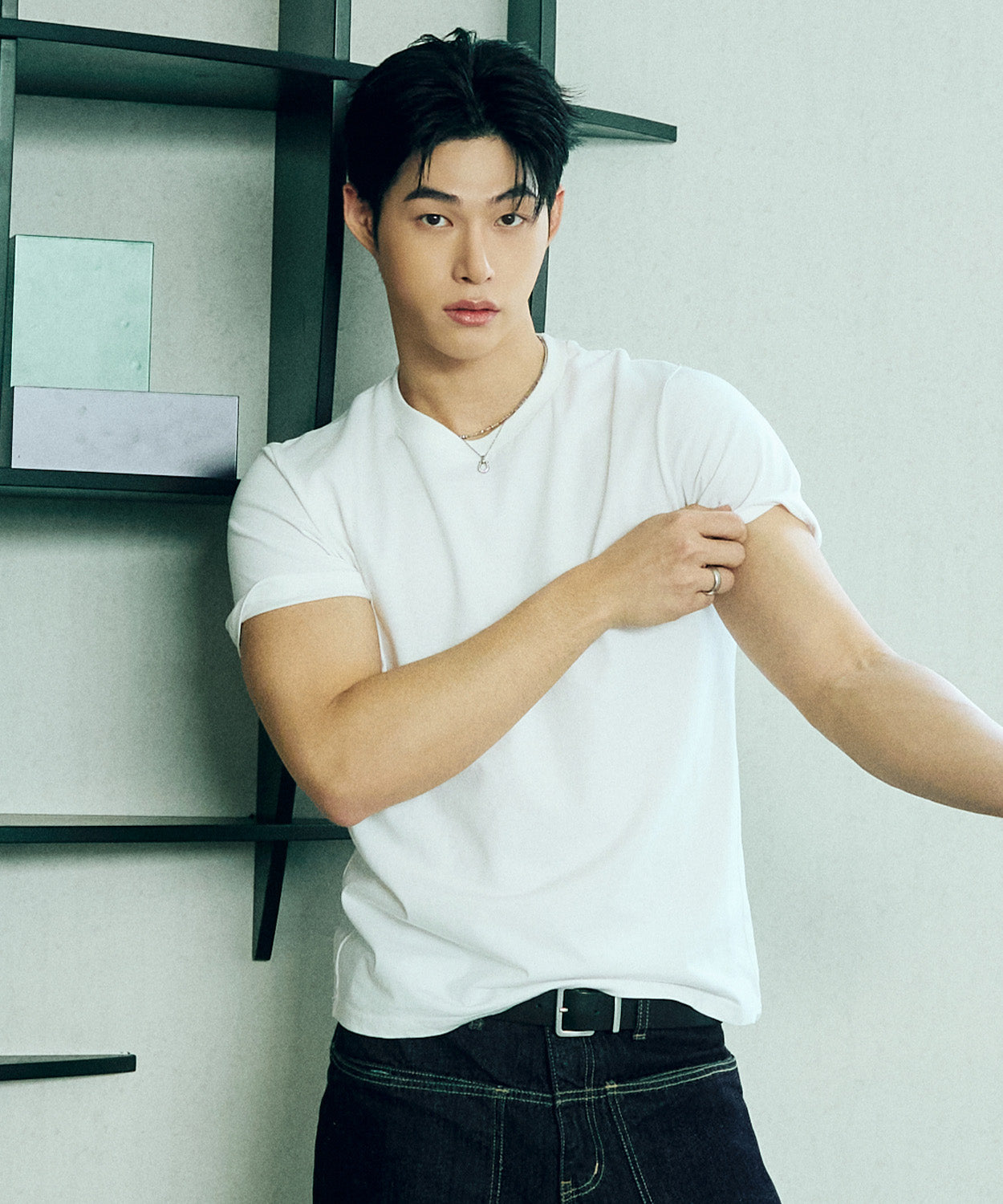 90s Vintage Fit Washed T-Shirt [White]