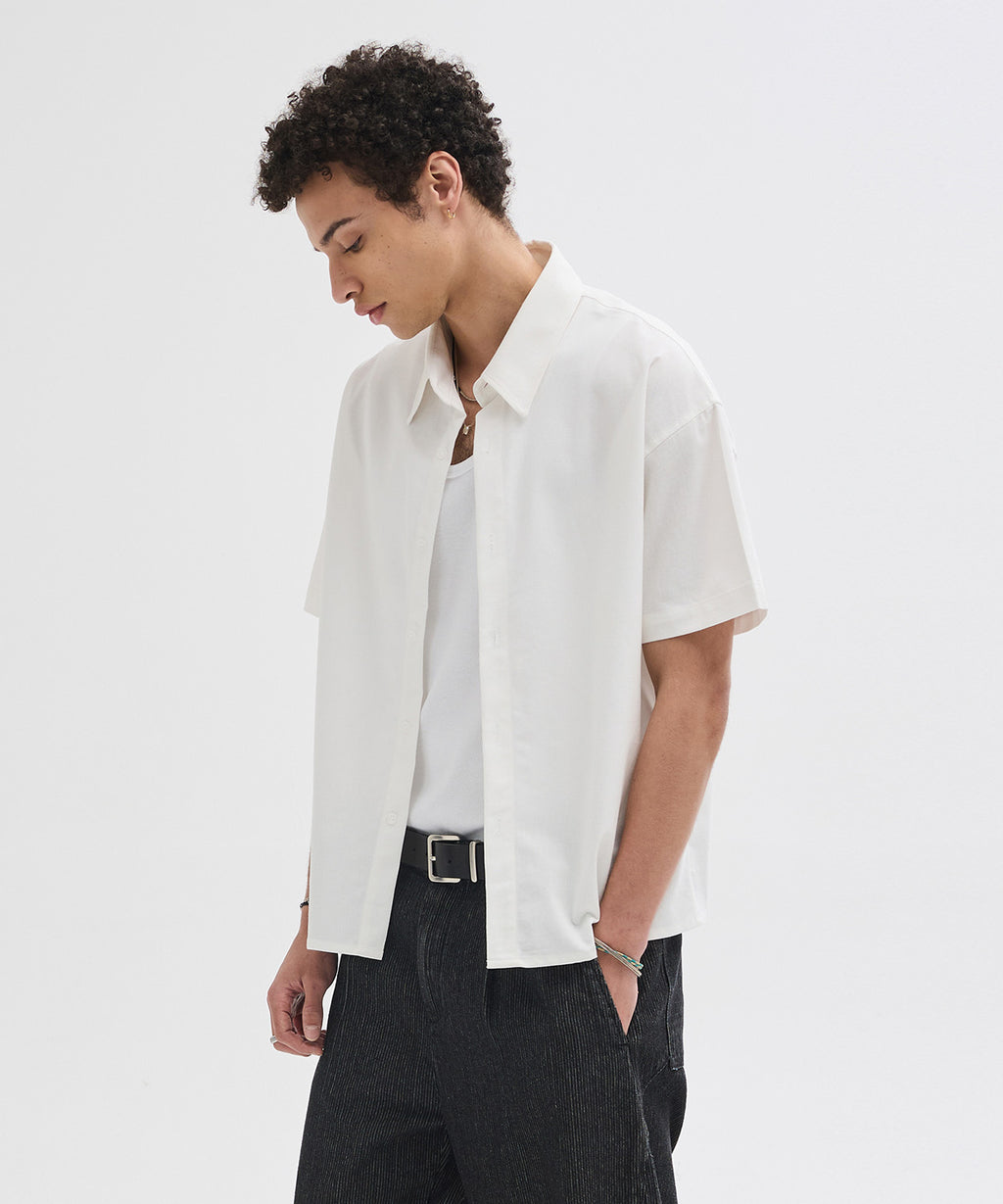 Summer Crop Short Sleeve Shirt [White]