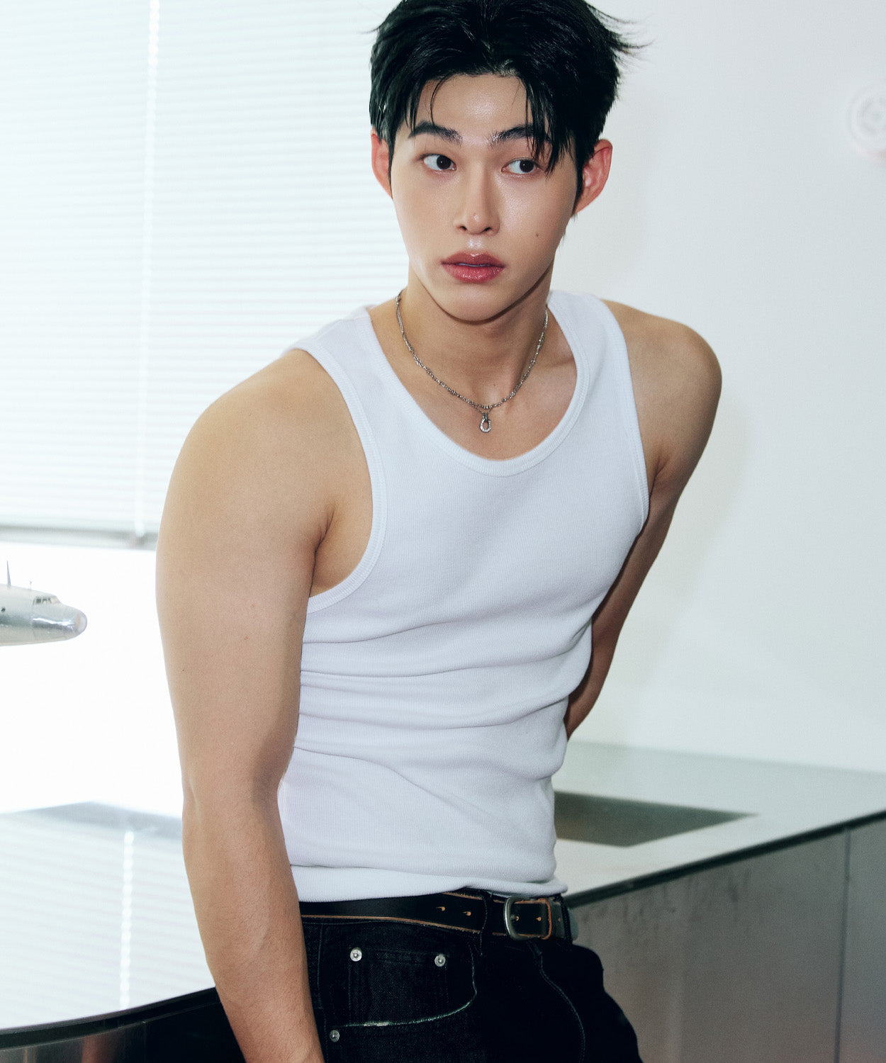 Essential Ribbed Sleeveless [White]