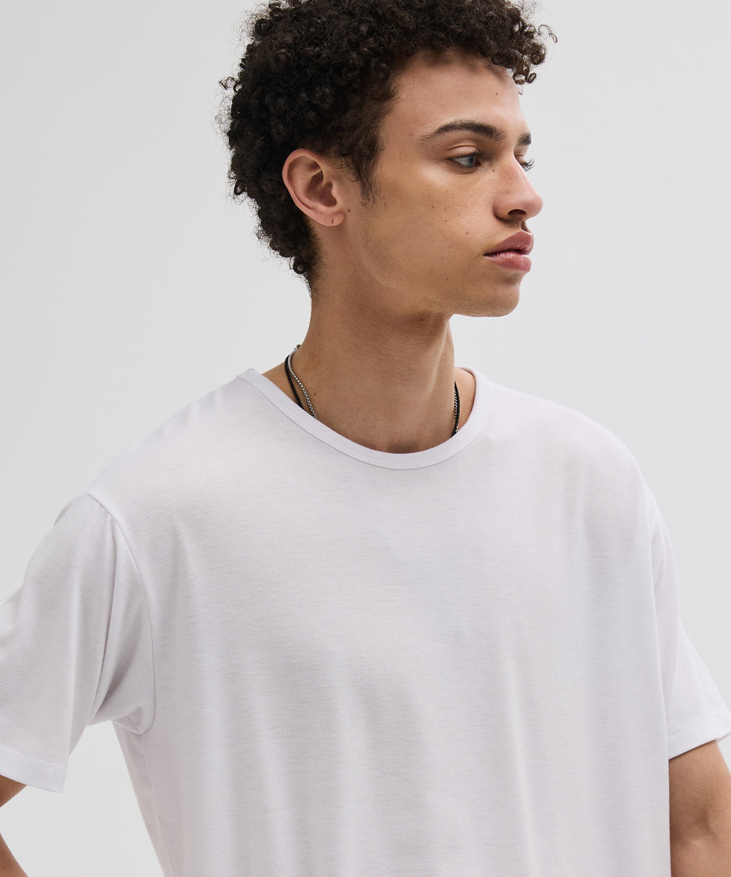 Soft U-Neck Inner T-Shirt [White]