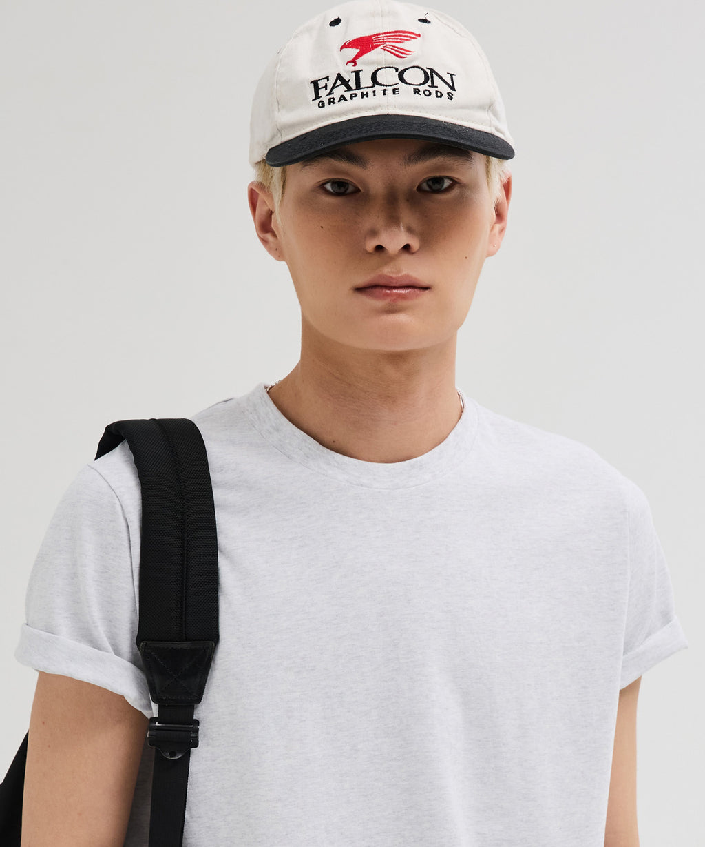 90s Vintage Fit Washed T-Shirt [White Melange]