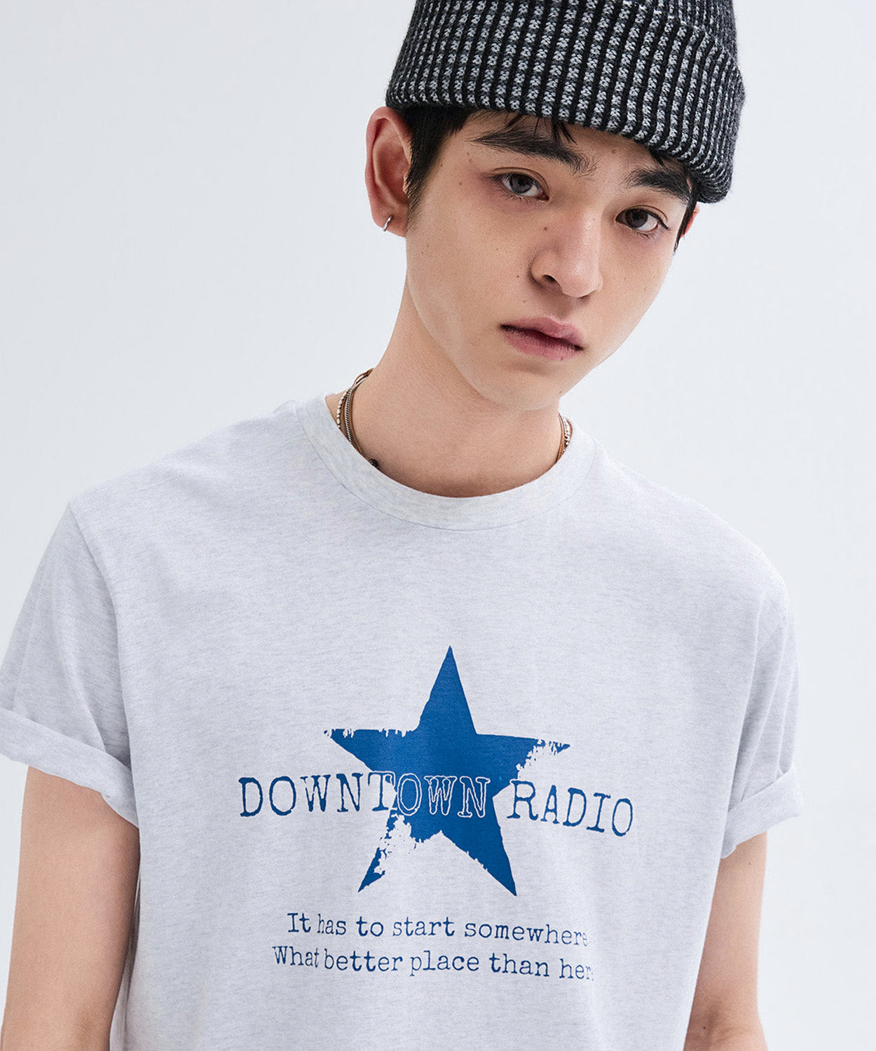 Vintage Star Graphic T-Shirt [White Melange]