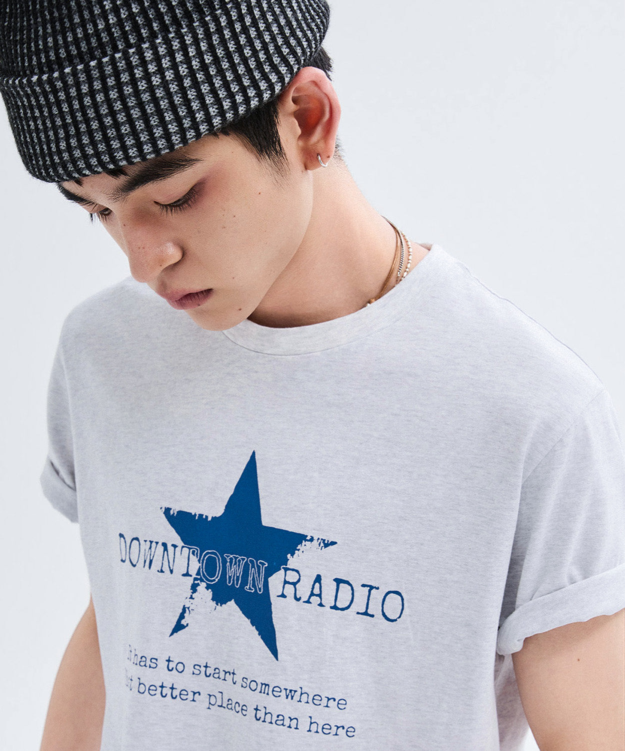 Vintage Star Graphic T-Shirt [White Melange]