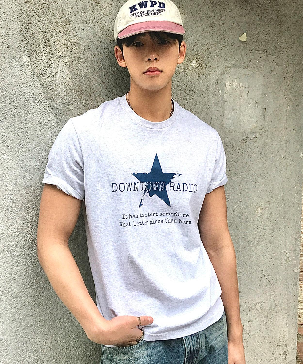 Vintage Star Graphic T-Shirt [White Melange]