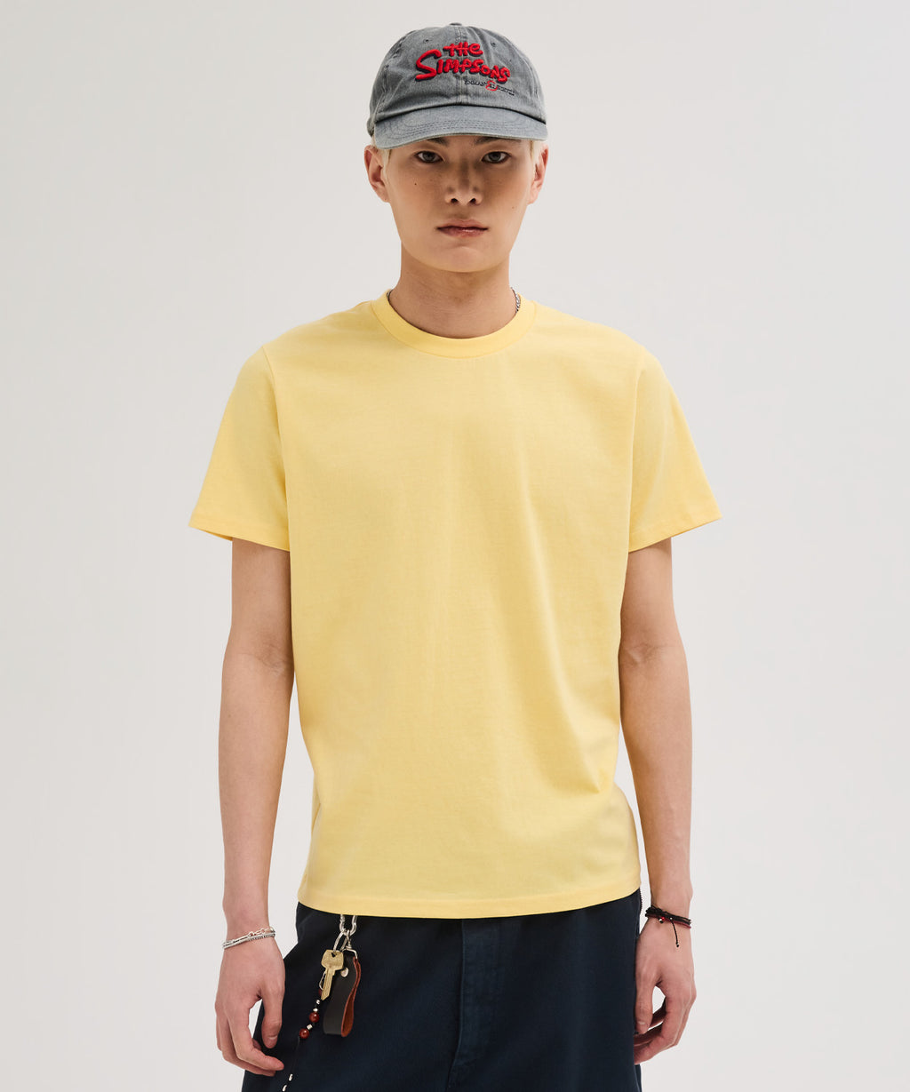 90s Vintage Fit Washed T-Shirt [Yellow]