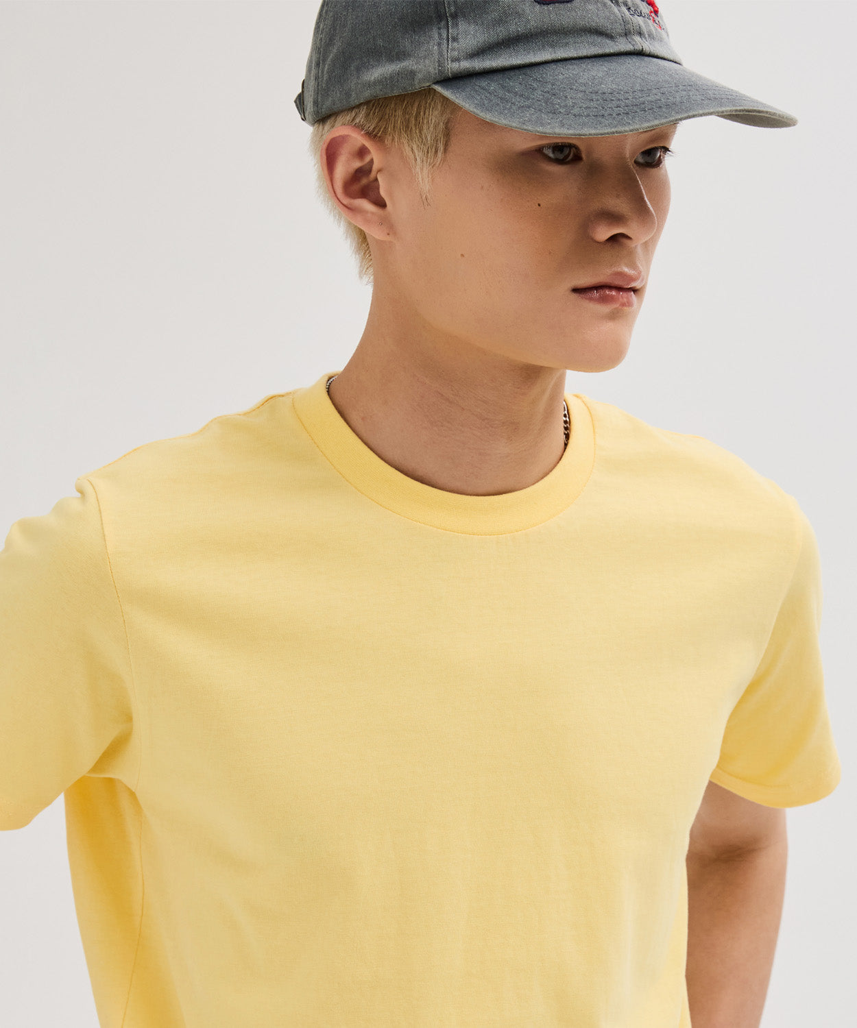 90s Vintage Fit Washed T-Shirt [Yellow]